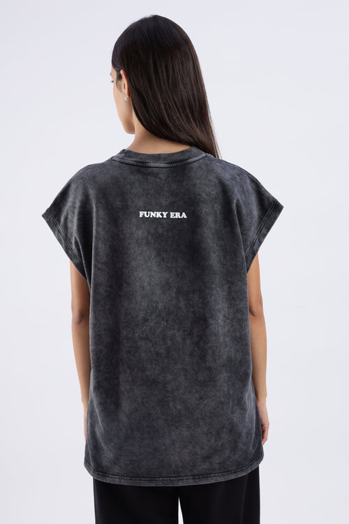 Acid Wash Black Justin Bieber Tank