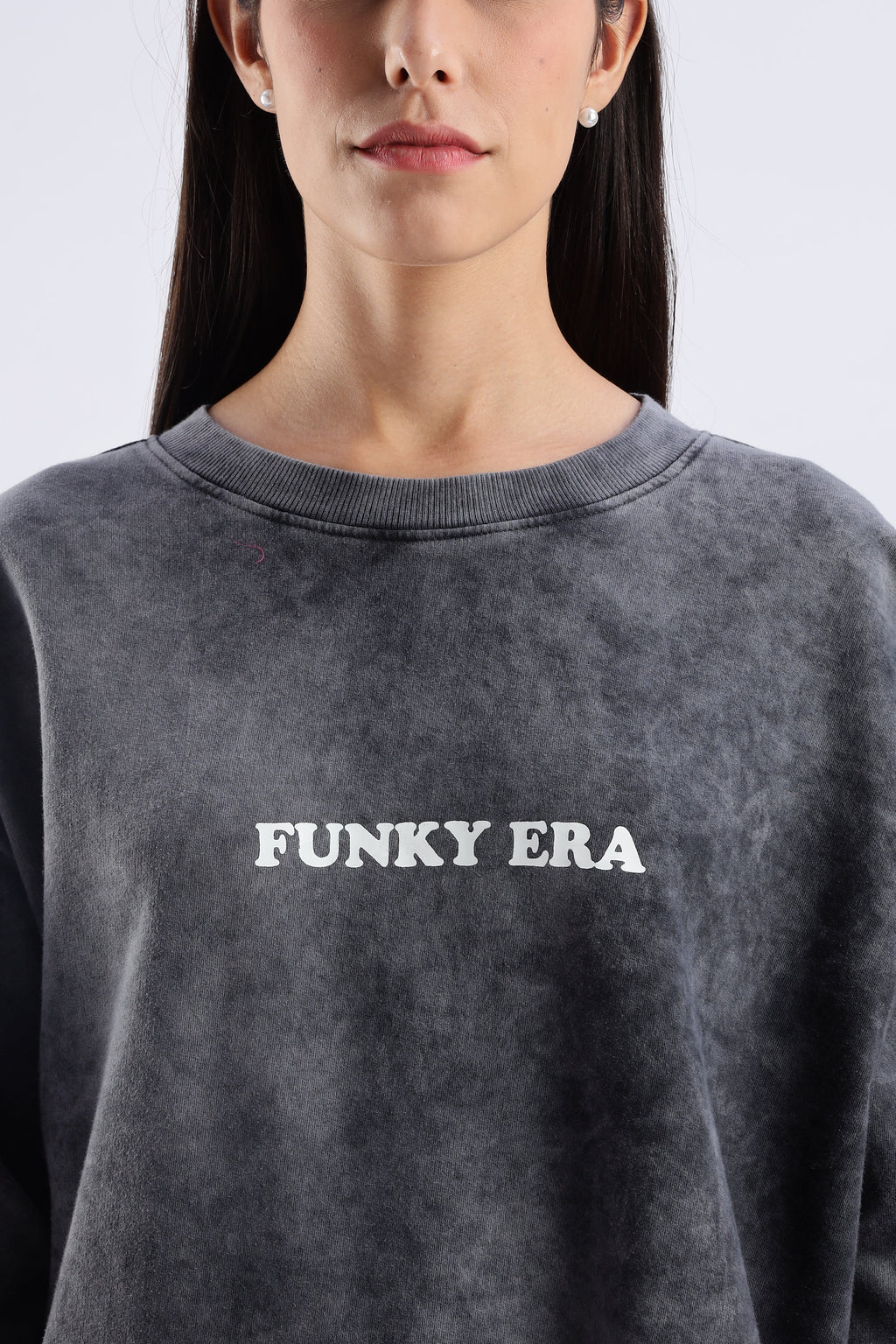 Acid Wash Black Freedom Oversized Tee