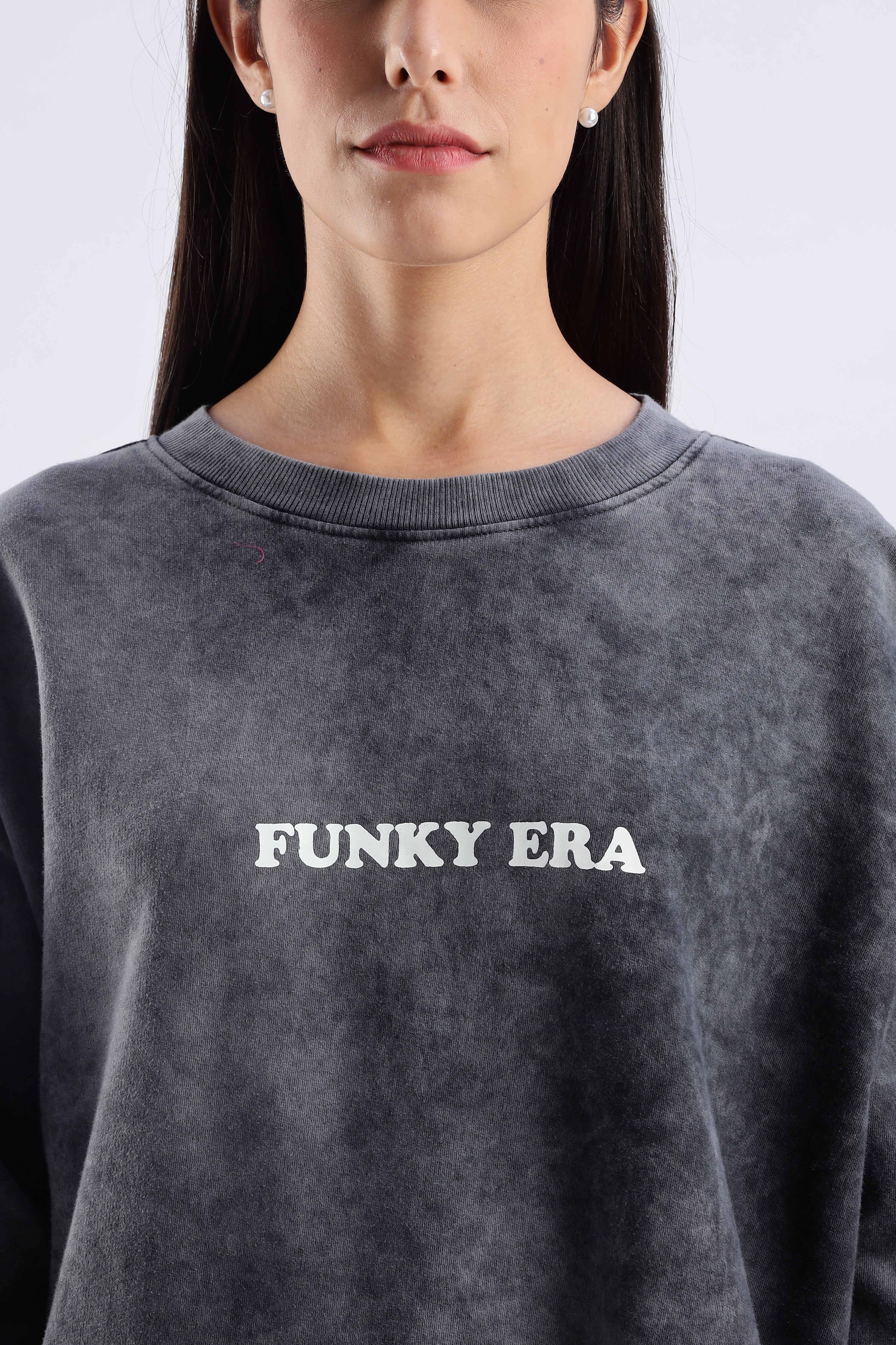 Acid Wash Black Freedom Oversized Tee