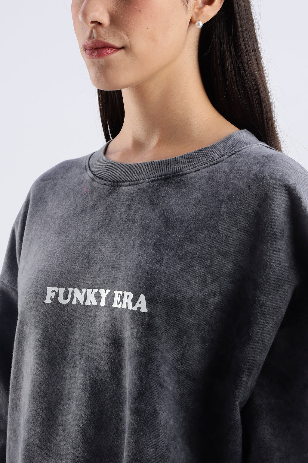 Acid Wash Black Freedom Oversized Tee
